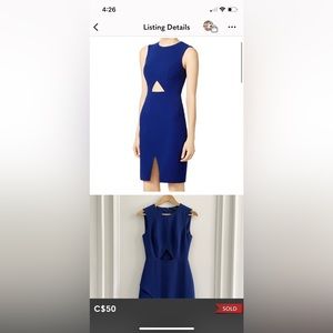 BCBGMAXAZRIA Cutout Dress it doesn’t fit me very stunning sadly don’t fit me